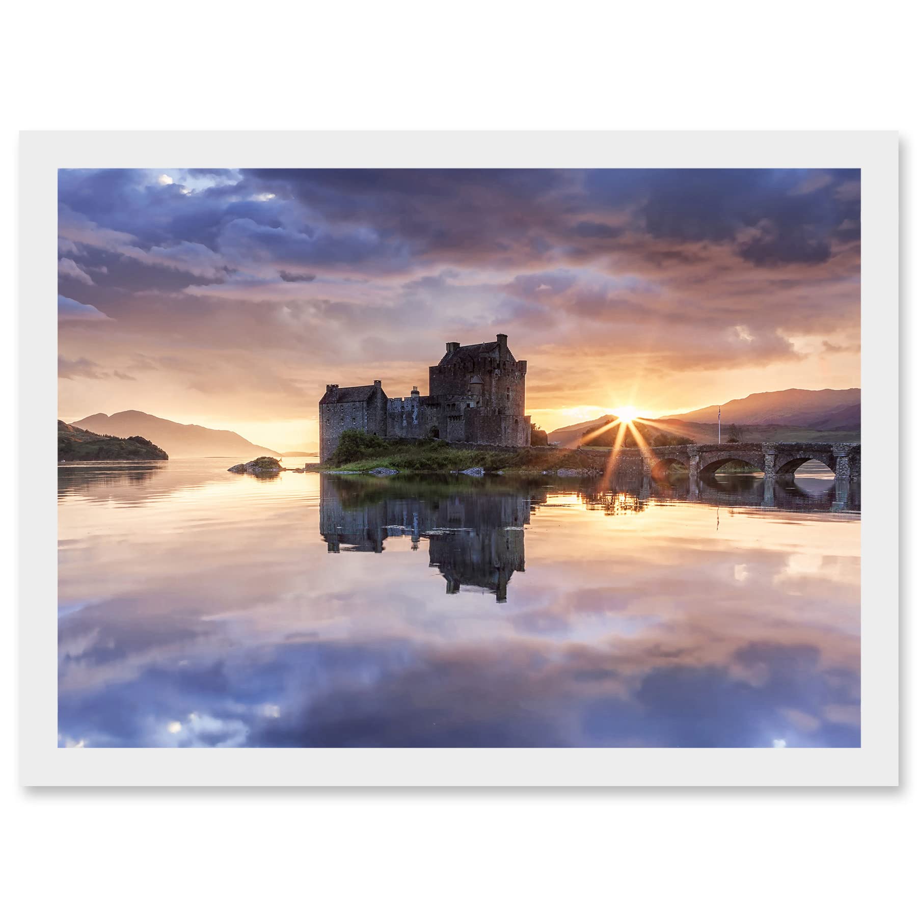 Artery8 Syxaxis Eilean Donan Castle Kyle Lochalsh Scotland Photo Artwork Framed Wall Art Print A4