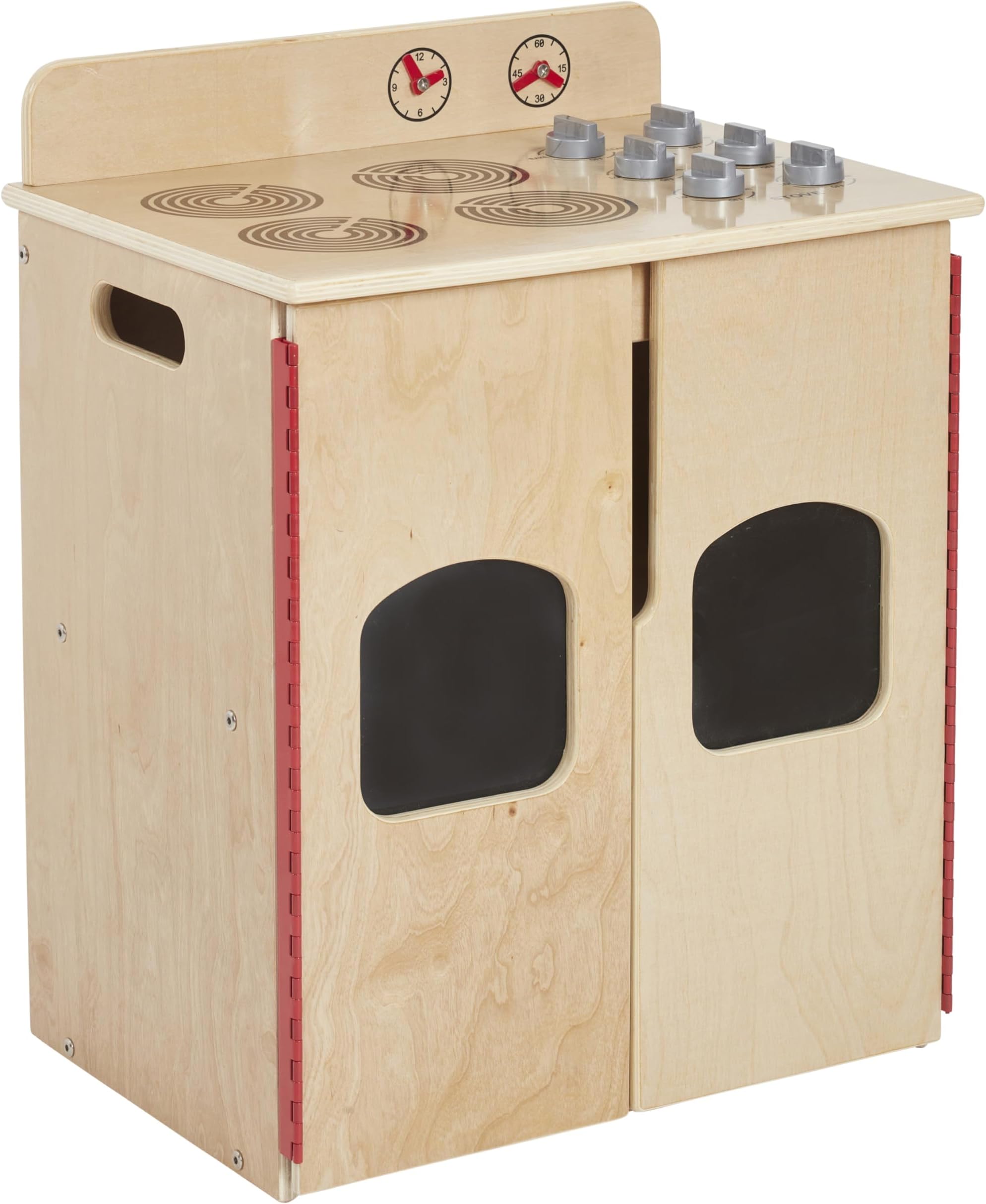 ECR4Kids Wooden Pretend Play Kitchen Kitchen Stove, Montessori Furniture, Natural