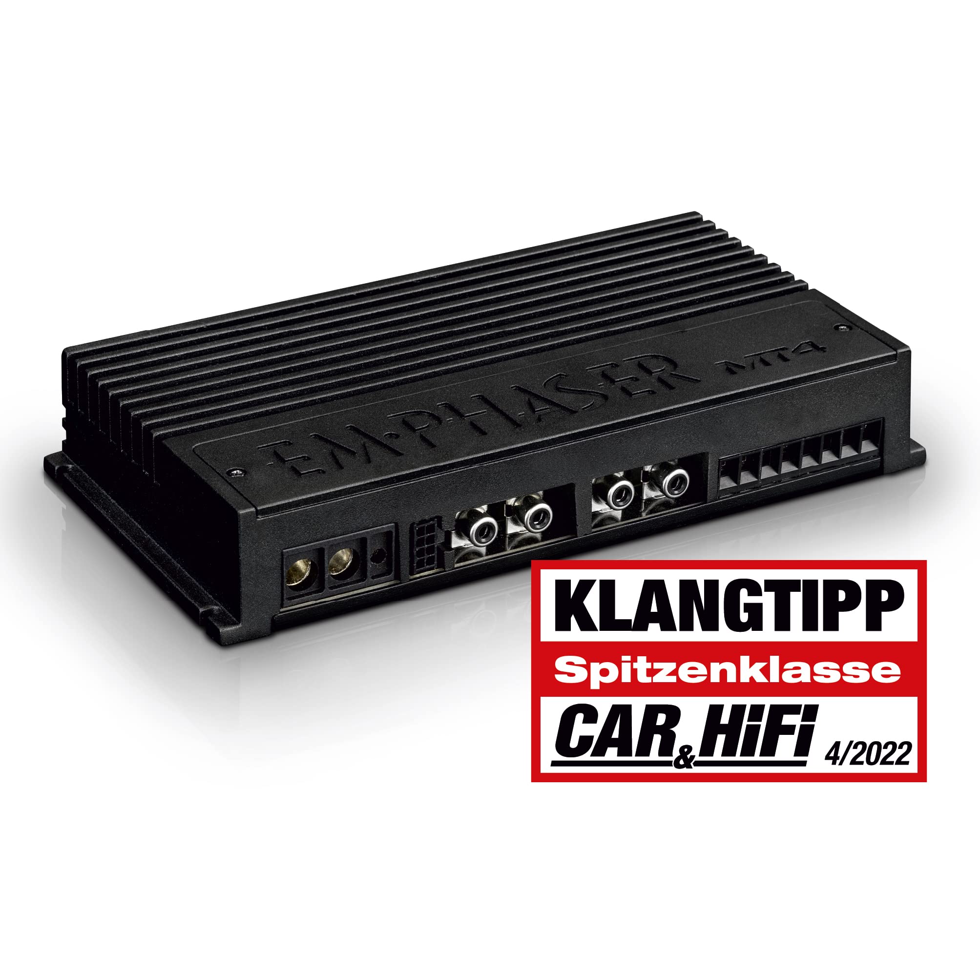 EMPHASER EA-MT4 – High-Performance 4-kanałowy wzmacniacz cyfrowy, wzmacniacz mocy klasy D, wydajny wzmacniacz do samochodów, 4 x 100 W RMS
