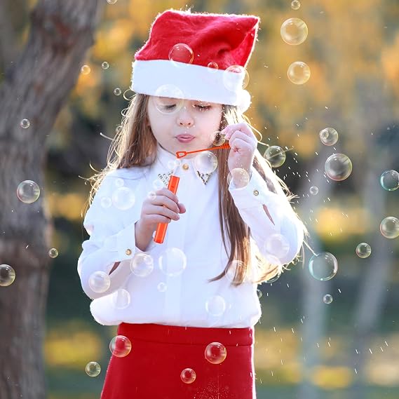 200 Pack Bulk Christmas Bubbles Party Favors Supplies,Mini Holiday Christmas Treats Bags Stocking Fillers Novelty Items Toys for Toddler Kids,X-mas Parade Giveaways Prizes Trinkets for Students