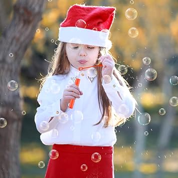 200 Pack Bulk Christmas Bubbles Party Favors Supplies,Mini Holiday Christmas Treats Bags Stocking Fillers Novelty Items Toys for Toddler Kids,X-mas Parade Giveaways Prizes Trinkets for Students