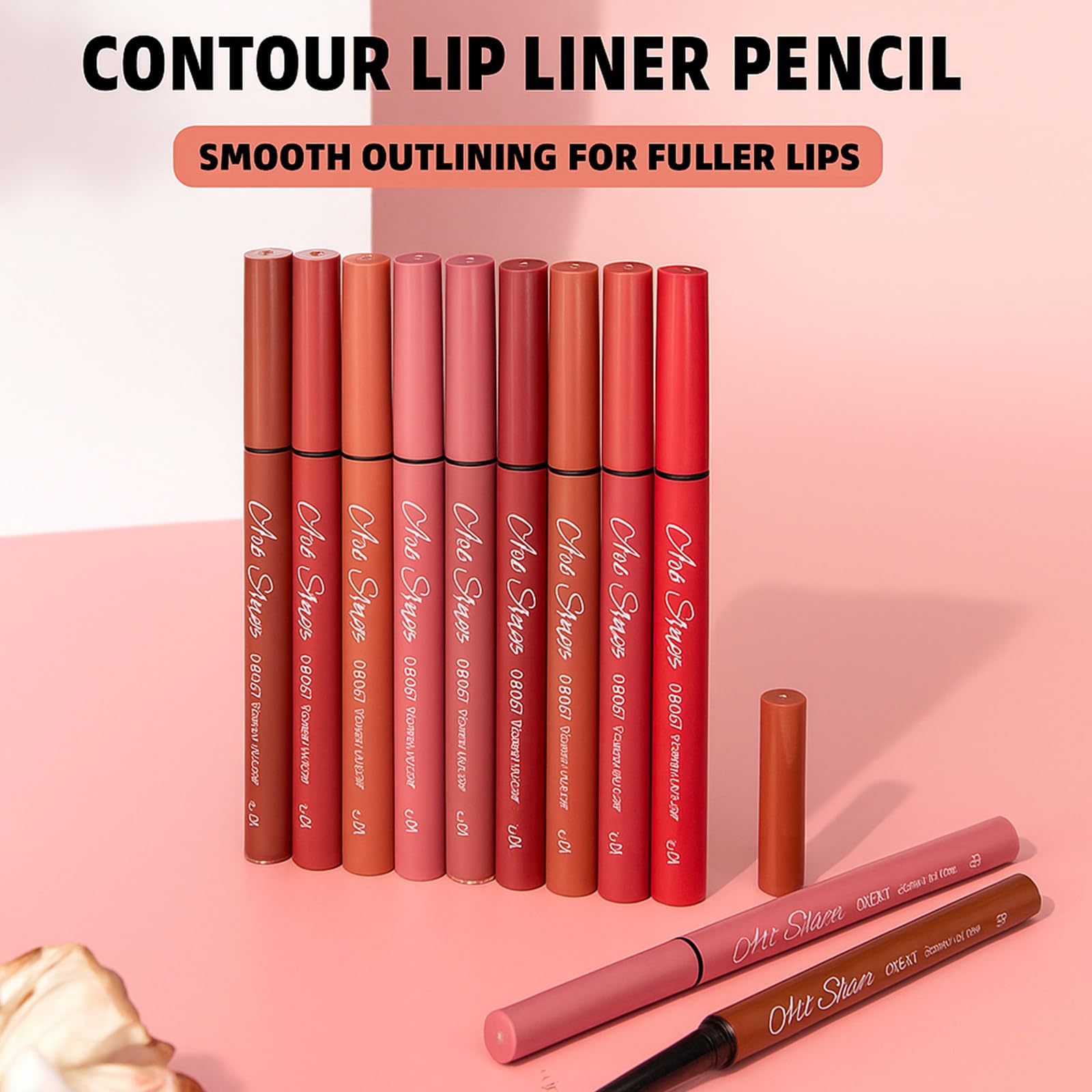 12PCS Matte Lip Liners Set, Waterproof, Long Lasting Lip Liner and Lipstick - Image 2