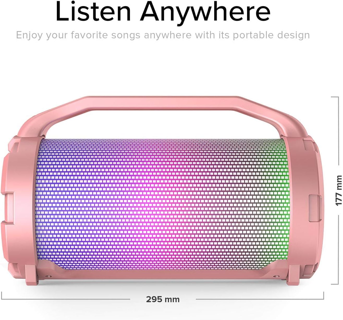 ZIZO Aurora Z2 speaker dimensions: 295 mm length, 177 mm height