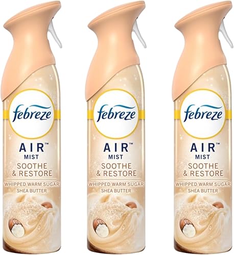 Generic Febreeze Air - Ambientador en aerosol de azúcar caliente batido, paquete de 3