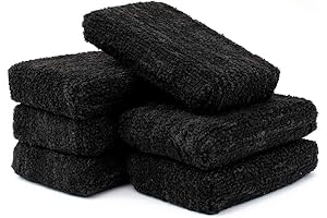 6 Pack Microfiber Detail Sponges for Automotive Cleaning & Polishing