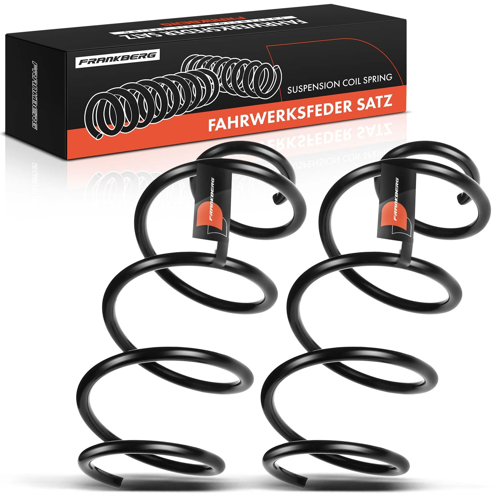 Frankberg 2x Muelles de chasis Muelles de suspensión Compatible con Ibiza IV 6J5 6P1 Ibiza IV SportCoupé 6J1 6P5 A1 Sportback 8XA 8XF A1 8X1 8XK Ibiza IV ST 6J8 6P8 Replace# 6R0411105AD