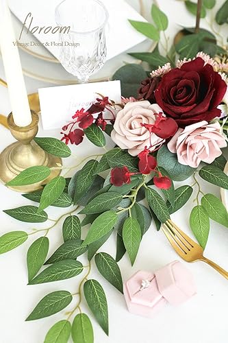 Miniatura 3 de Floroom 12 tallos artificiales italianos ruscus de 28 pulgadas, espray de vegetación colgante sintético y el mejor relleno de plantas falsas para