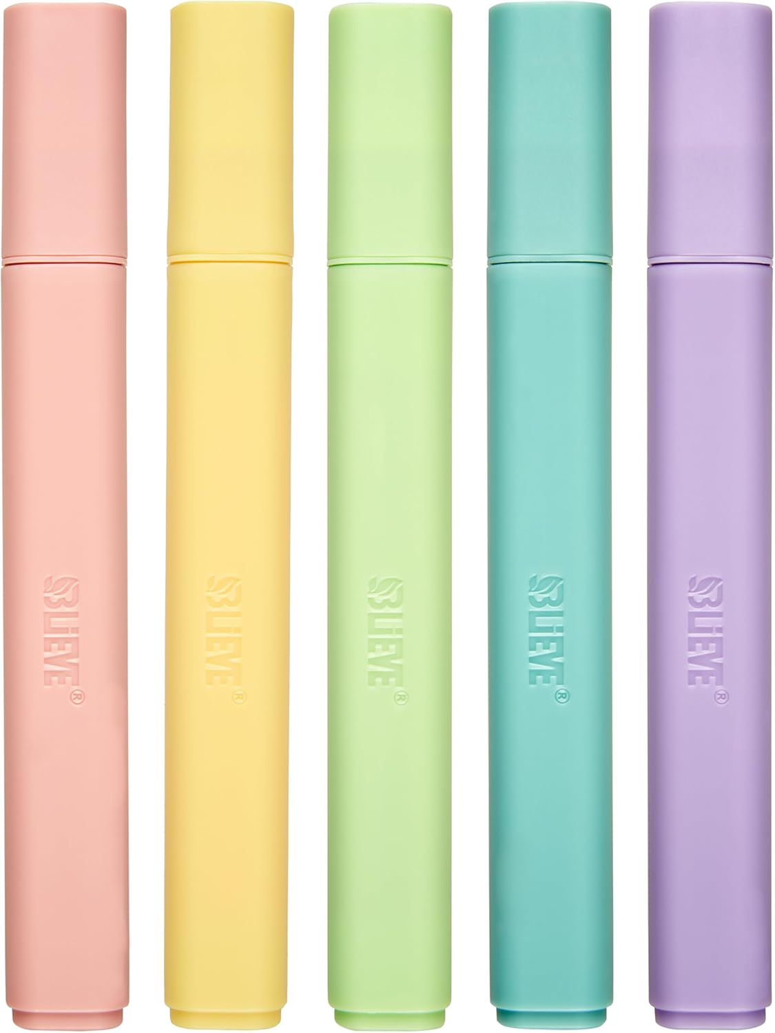 BLIEVE- Aesthetic Highlighters No Bleed Through Assorted Colors, Cute Highlighter For Journaling Office Supplies And Accessories, Bible Highlighters And Pens No Bleed Chisel Tip (CANDY)