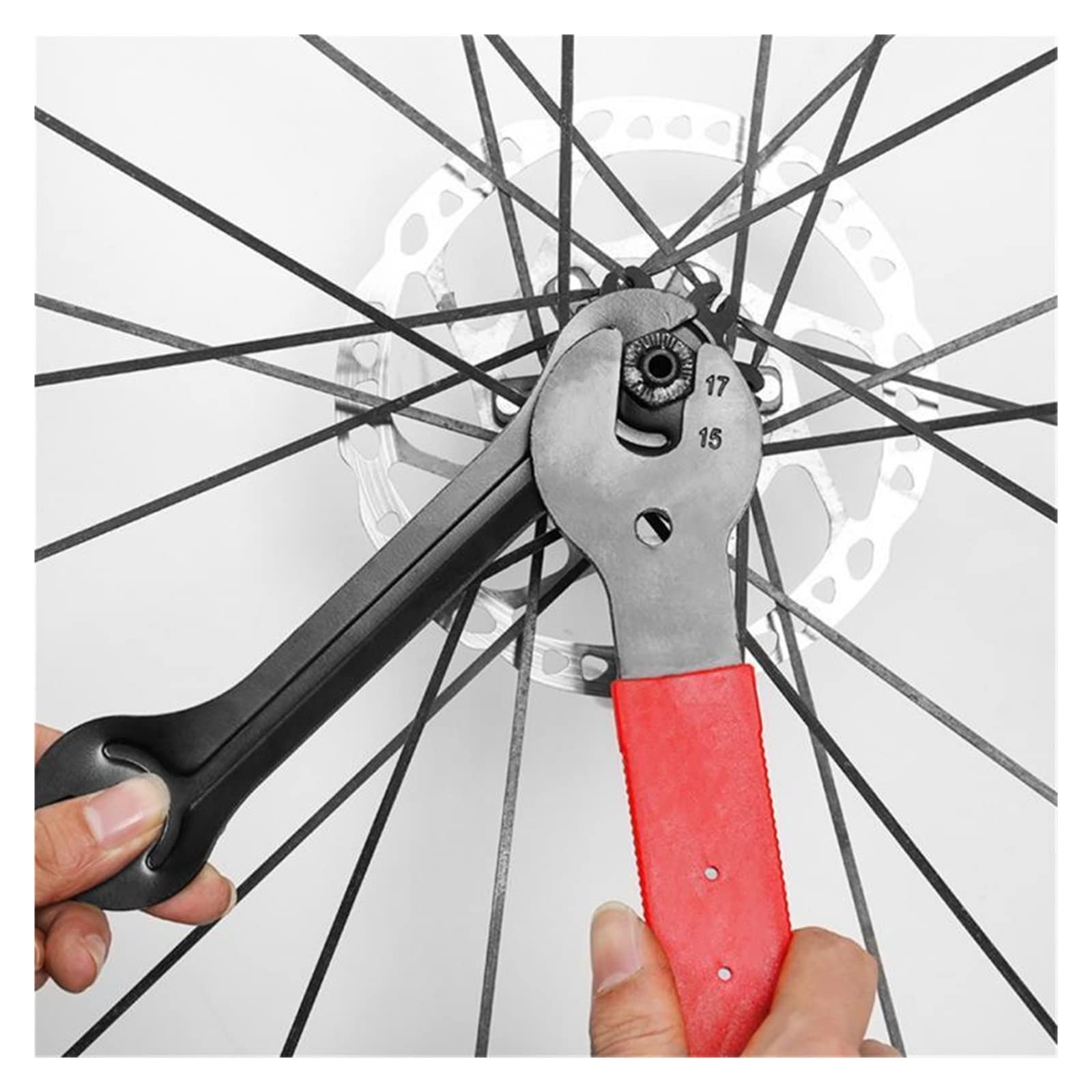 TRUSTTWO Klucz rowerowy narzędzia do naprawy rowerów narzędzia do naprawy pedałów piasty ze stali węglowej multi-spec klucz pasuje do rowerów górskich 13/14/15/16mm The New