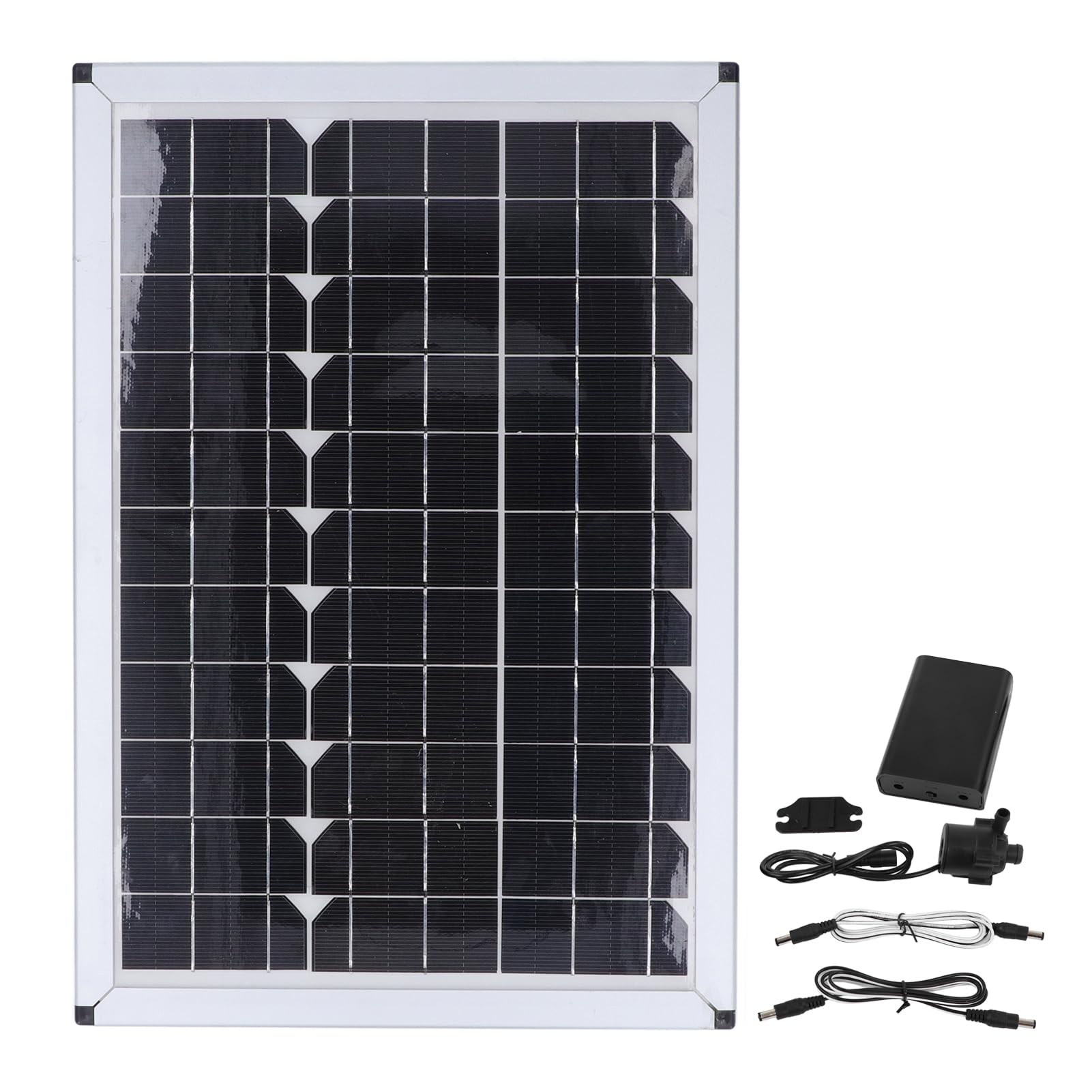 Bomba de Agua Solar 20W, 800L/H 12V Bomba de Fuente Solar de Elevación de 5 Metros, Bomba de Fuente Solar Sumergible de bajo Ruido, para Estanques, Jardín, Estanque de Peces,