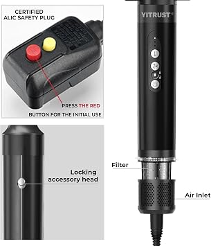 Blow Dryer Brush 7 in ONE,Autowrap Curling Wand, 110,000 RPM High-Speed Negative Ionic Hair Dryer with Diffuser Concentrator, Round Brush Blow Dryer Air Styler, Volumizing Hair Styling Tools