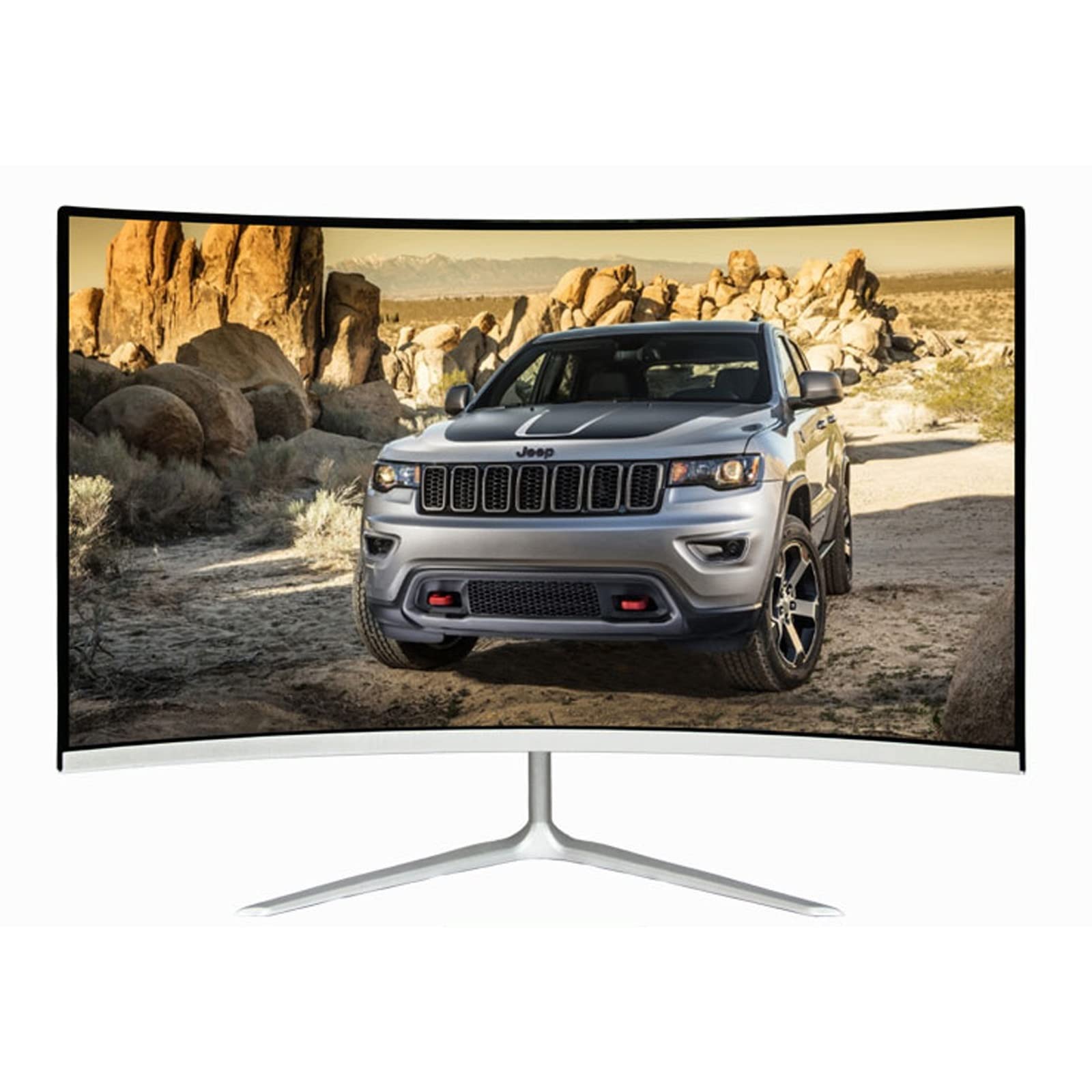 Buy QBDS 24Inch 4K UHD Computer Monitor, 3000R Curved Screen, VGA+HDMI