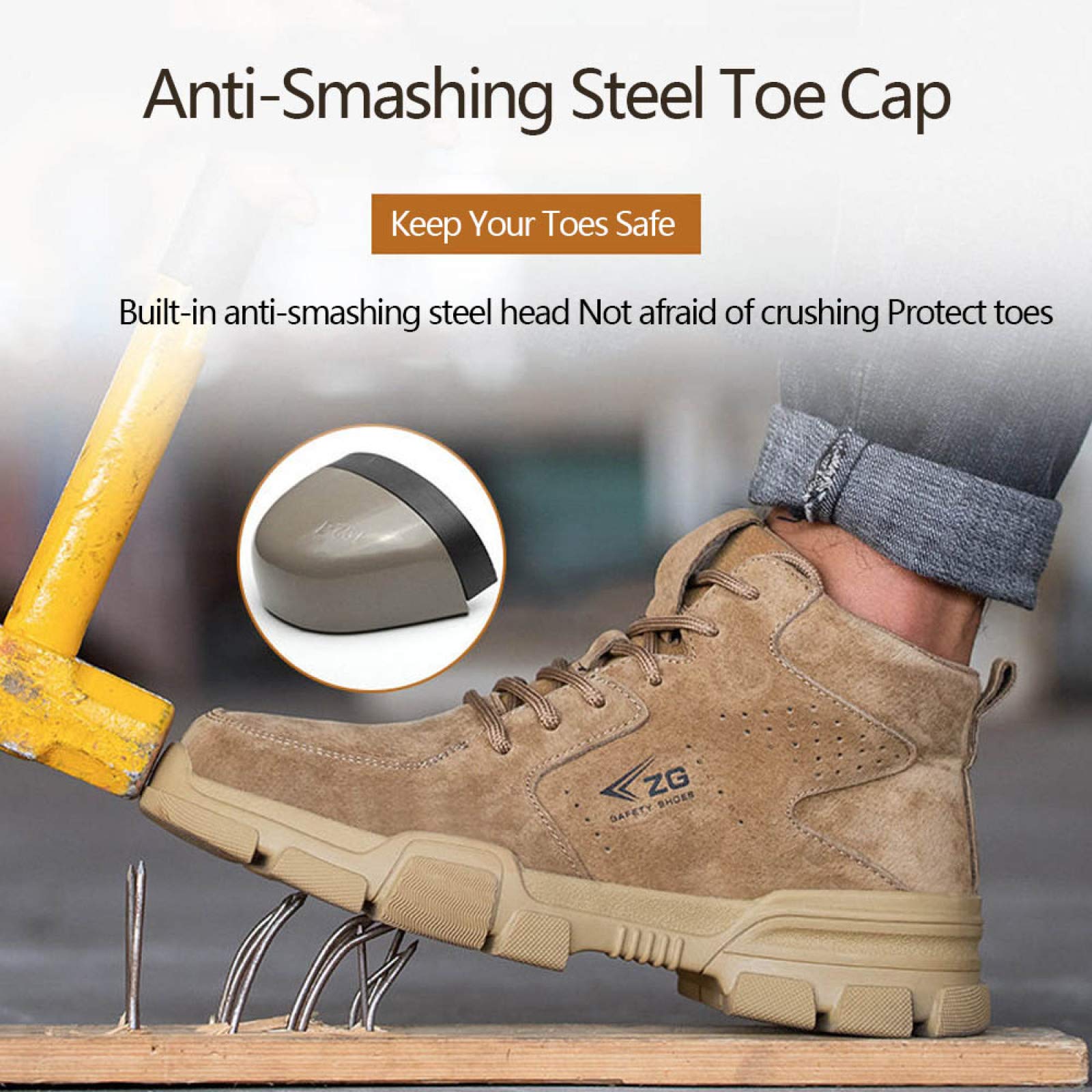 Amazon.co.jp: Safety Shoes/Work Shoes, Men's Safety Shoes, Steel