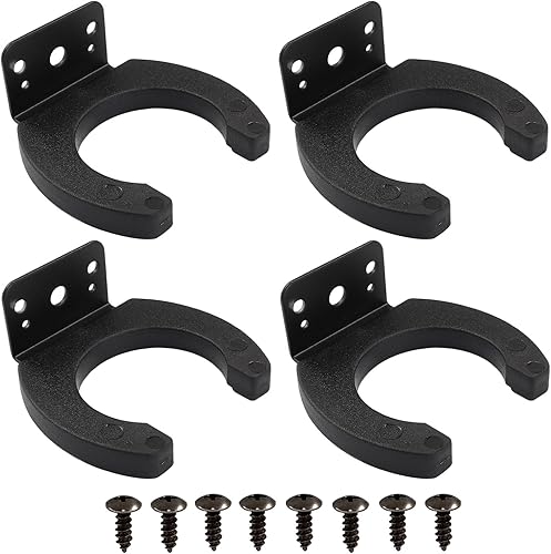 Waziaqoc 4 soportes de micrófono para soporte de micrófono, clip de micrófono negro, soporte de micrófono montado en la pared para uso en el hogar,