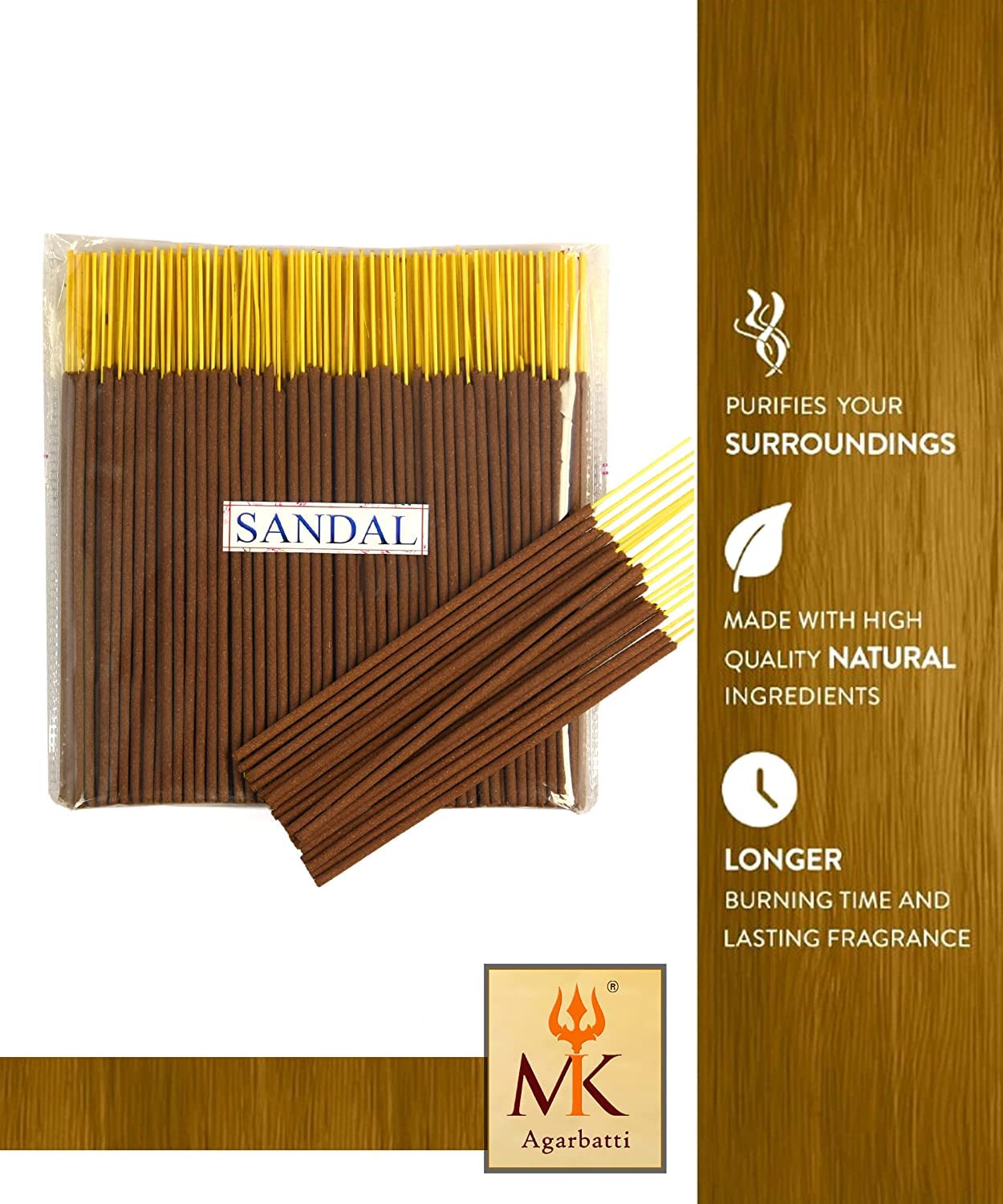 Sandal 1 kg Incense SticksLoose agarbtti Best for Home & Office use