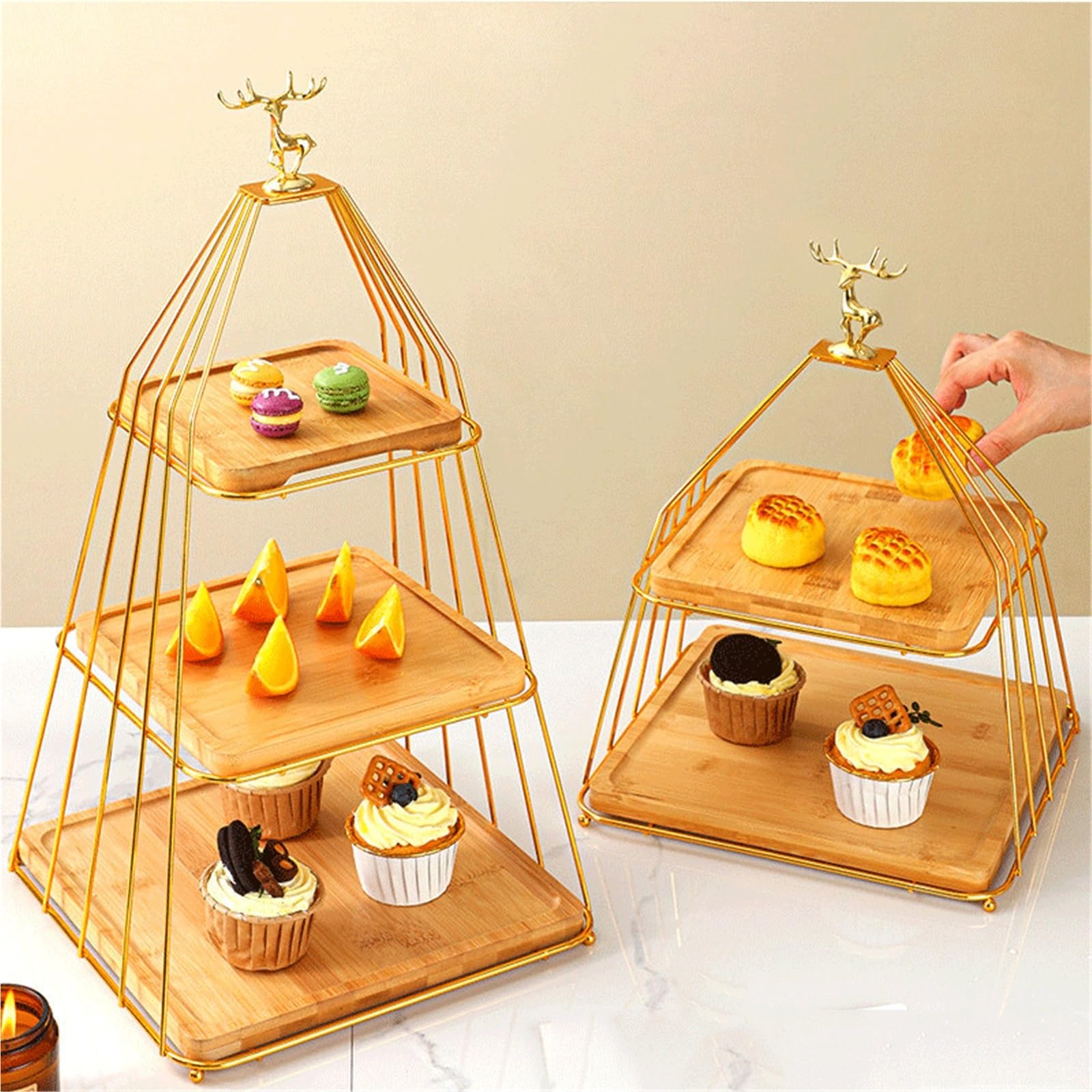 Présentoir à Gâteau Présentoirs à gâteaux, Plateaux thé de l'après-midi et présentoirs Plats froids sur Le thème la forêt Stand de Gâteaux(Petit)