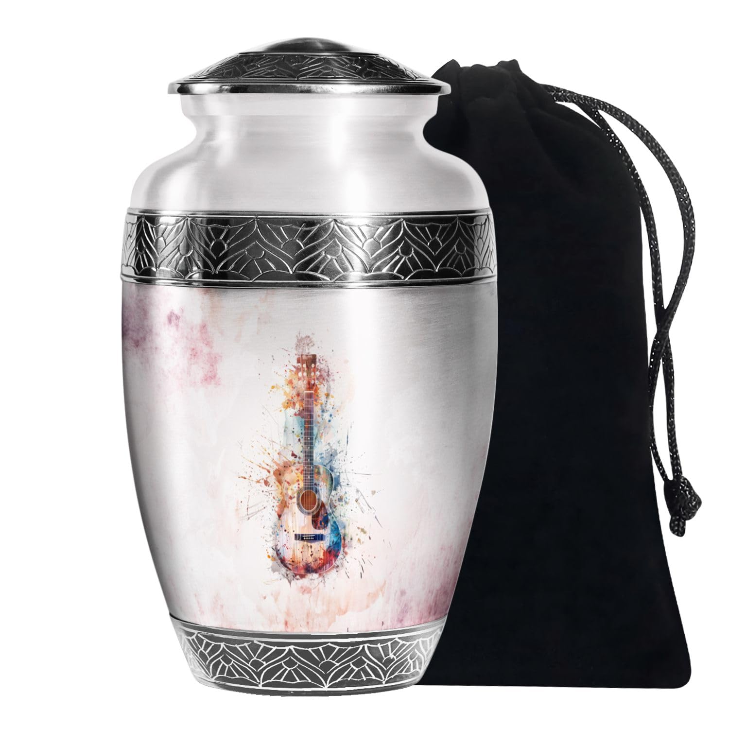 Guitar urn, Decorative urns, Cremation urns for Human Ashes, urn for Ashes Adult Male, Large urns for Human Ashes Adult (Size -10 Inch), urns for Human Ashes, s for Ashes Adult