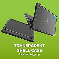 Vista 7 de Funda Gumdrop SlimTech para Chromebook Dell de 11.6 pulgadas 3120 3110 3100 (Clamshell) Funda protectora elegante de acoplamiento duro