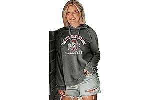 Blue 84 Women's NCAA Officially Licensed Hooded Sweatshirt Burnout Vintage Scholar -...