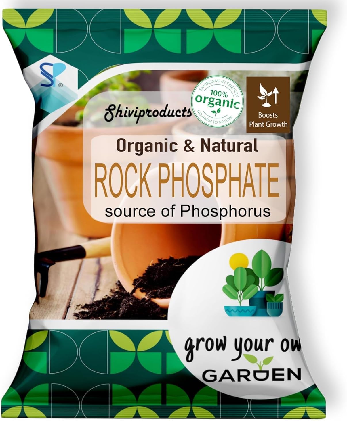 all purpose home gardening Fertilizers for Plants (ROCK PHOSPHATE 1.9kg)