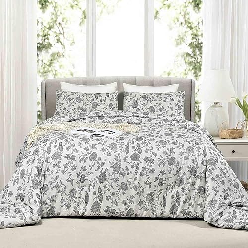 Faincy Juego de edredón de tamaño King, diseño de mármol negro, reversible, con plumón alternativo, 104 x 90 pulgadas, 3 piezas, edredón de