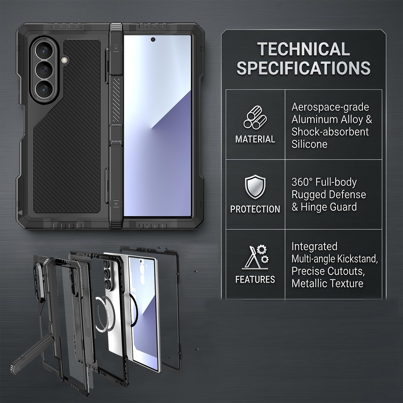 Custodia antiurto for Samsung Galaxy Z Fold 8 Ultra robusta