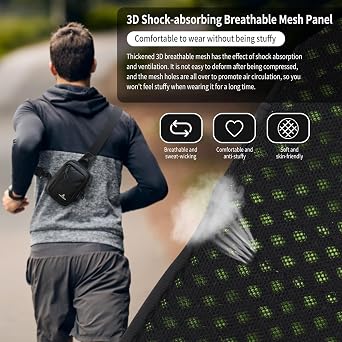 Peicees Small Crossbody Bag for Men Women Mini Sling Bag Travel Running Phone Daypack Cross Body Shoulder Bags with Keyholder