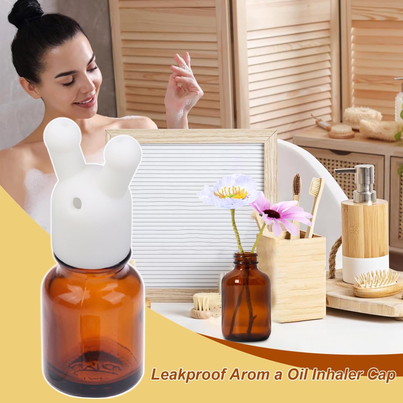 Amazon.co.jp: 漏れ防止アロマエッセンシャルオイル吸入器キャップ