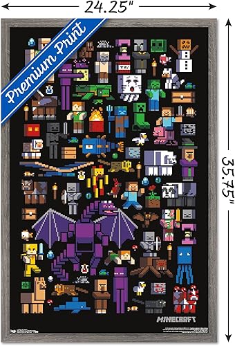 Vista 20 de Trends International póster de pared de Mobbery de Minecraft Paquete de póster y montaje