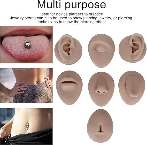 Kit Pratica Piercing In Silicone - Modello Corpo Umano - Foto 3