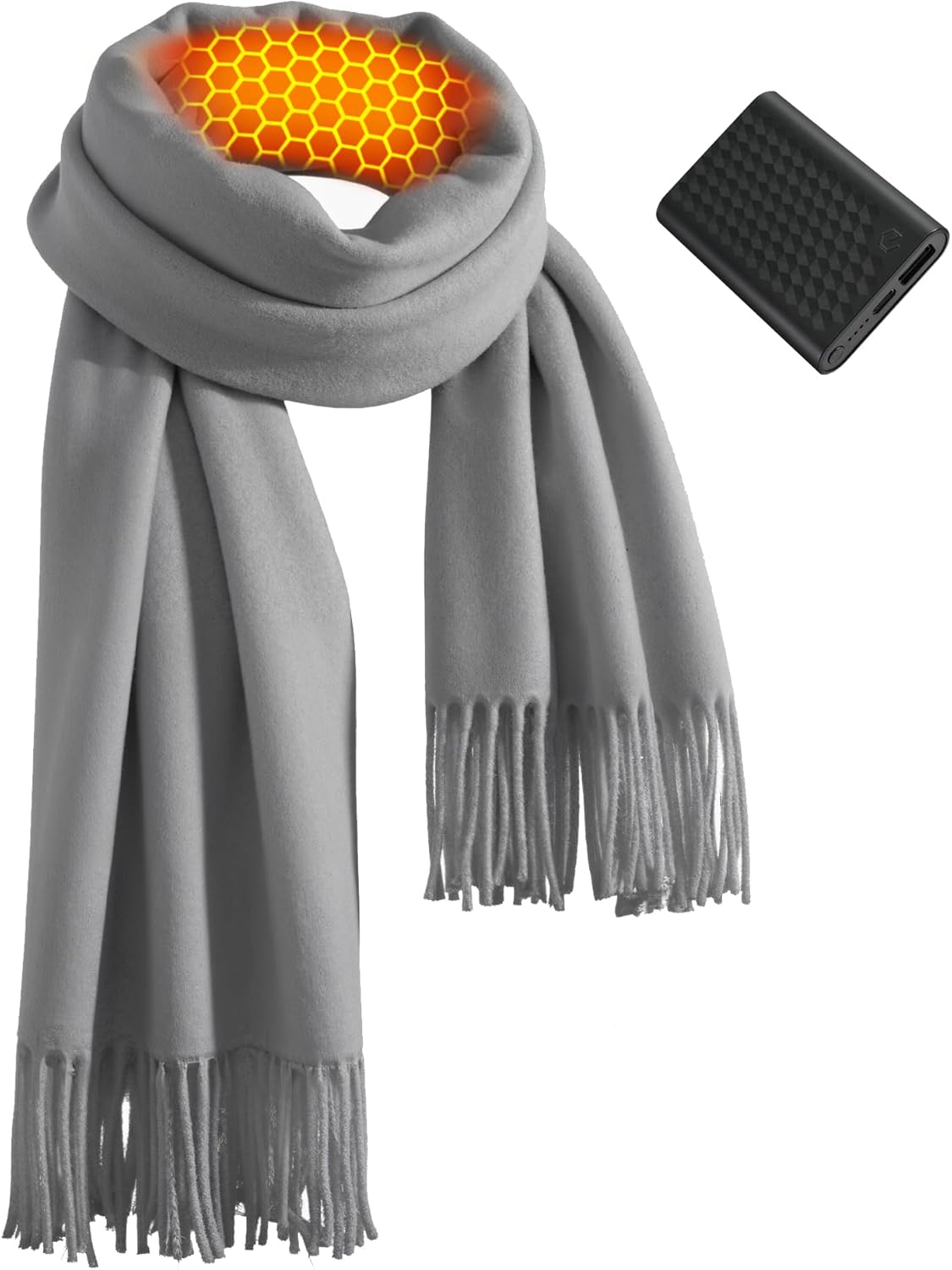 Wulcea Graphene Heated Scarf For Women 5V2A 6000mAh Fast Charge Large Capacity Battery