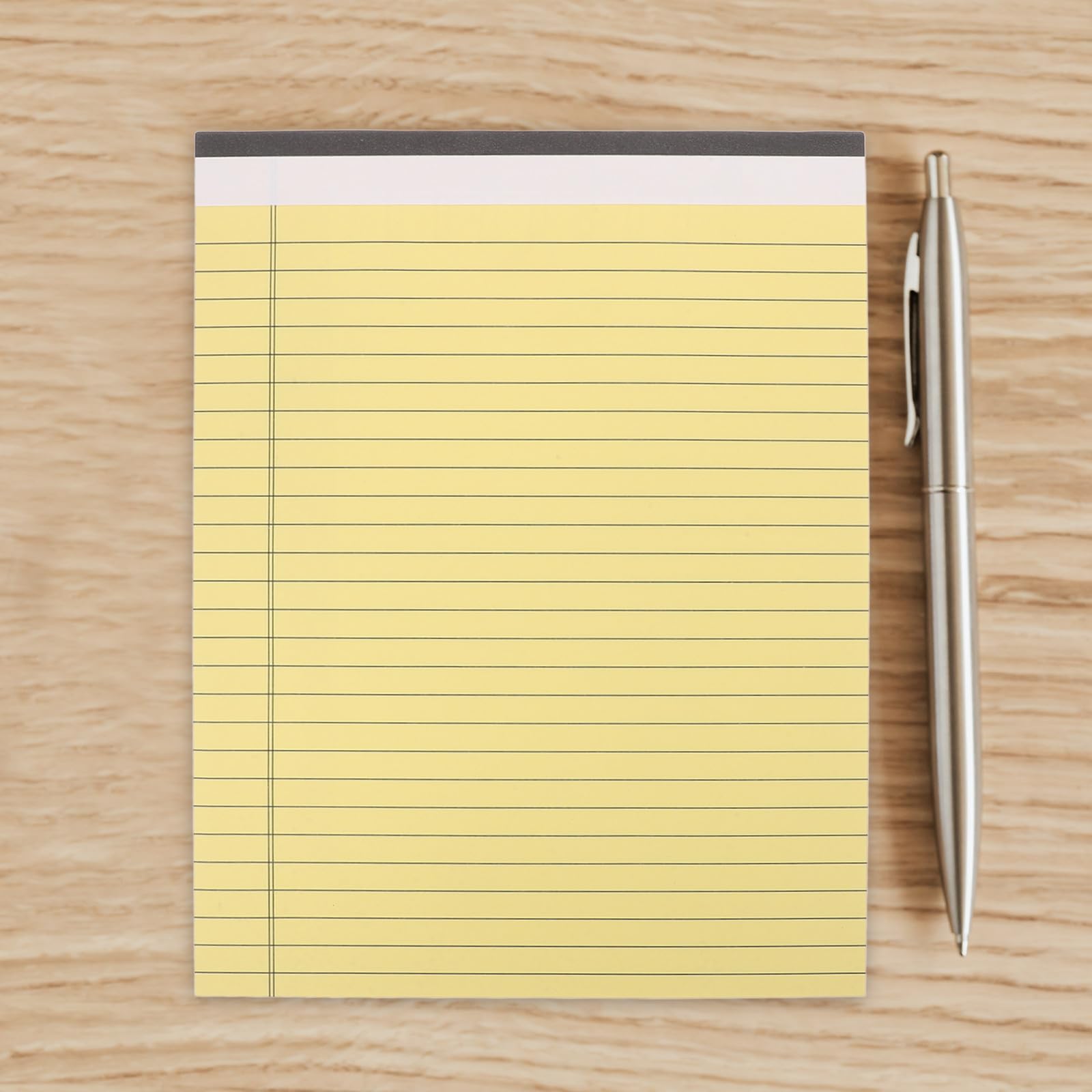 Blocco Note Legale Giallo da 10 Pezzi Carta Doppia Faccia, Perforata e Righe Universitarie, per Casa e Attività Quotidiane
