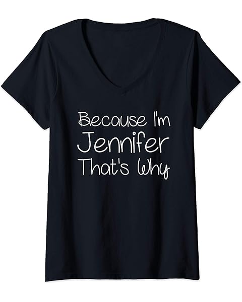Womens JENNIFER Funny Personalized Birthday Women Name Gift Idea V-Neck T-Shirt