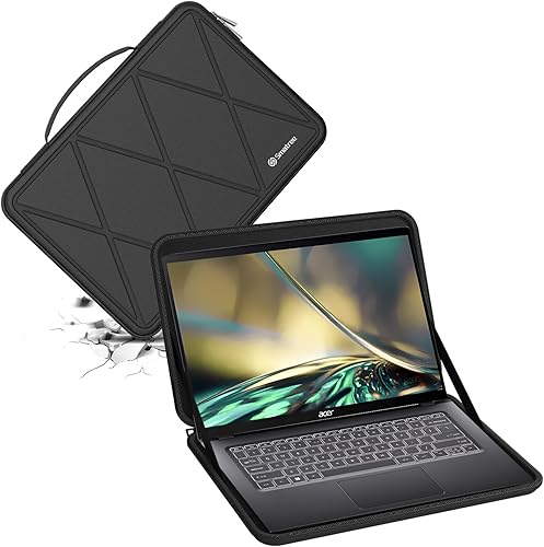 Vista 15 de Smatree Funda Protectora EVA Dura Compatible para Acer Aspire 5 A515/3 A315/1 A115 de 15.6 Pulgadas, para Acer Aspire Vero Green-AV15 Funda Serie X