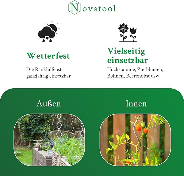 Novatool 20 x Tomato Stakes 110 cm x 5 mm Ø Tomato and Cucumber Grow Stand Tomato Tower Stakes Tomato Stems 110 cm Growing Supports for Climbing Plants - 5