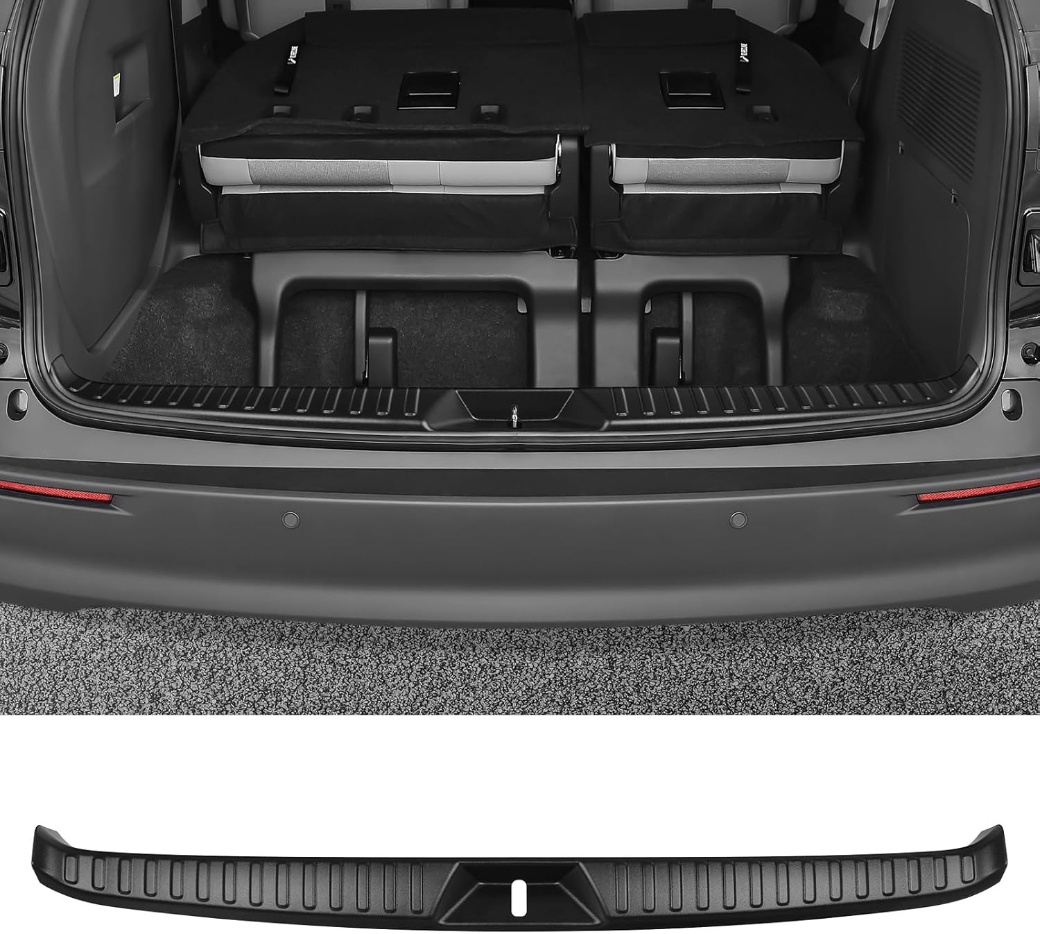 ZZEQYG Interior Rear Bumper Protector ABS Material for Toyota Sienna 2021 2022 2023 2024 2025 Accessories Rear Bumper Guard Trunk Sill Protector 2021-2025 Toyota Sienna