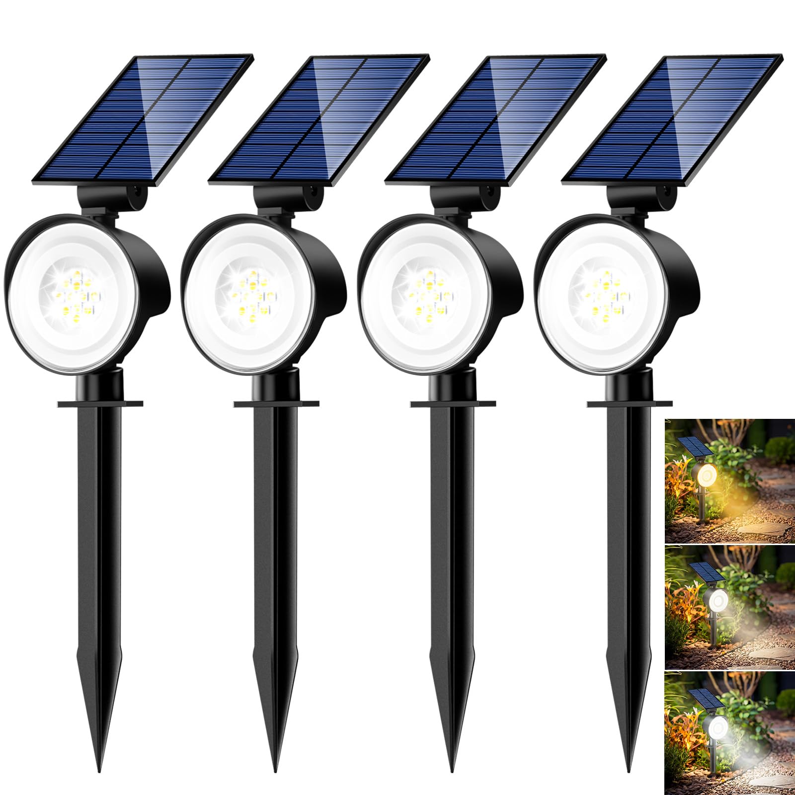 nipify 4 Pack Solar Lights 3 CCT