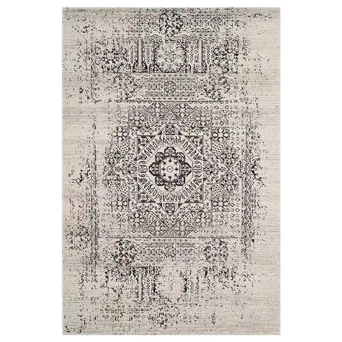 Tapis imprimé traditionnel bleu 60x120 cm pour salon et terrasse