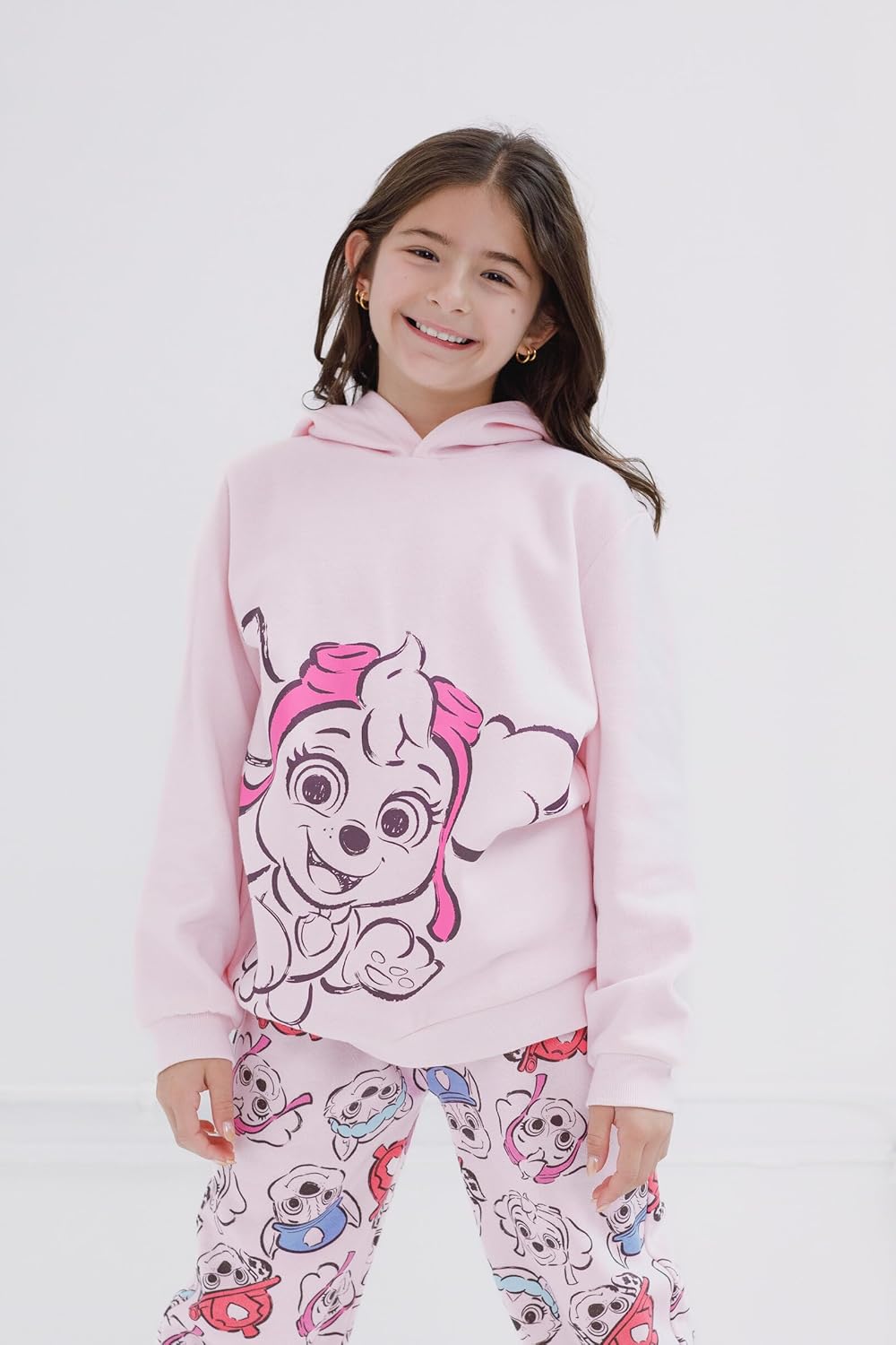 Paw Patrol Girls Fleece Cosplay Pullover Hoodie and Jogger Pants Outfit Set Toddler to Big Kid Sizes (2T - 10-12) - Image 6