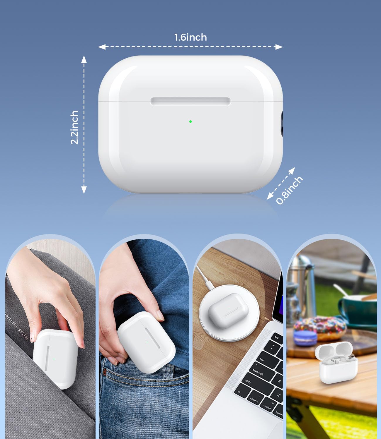 DHUSFUS Wireless Charging Case Only Compatible With Airpods Pro