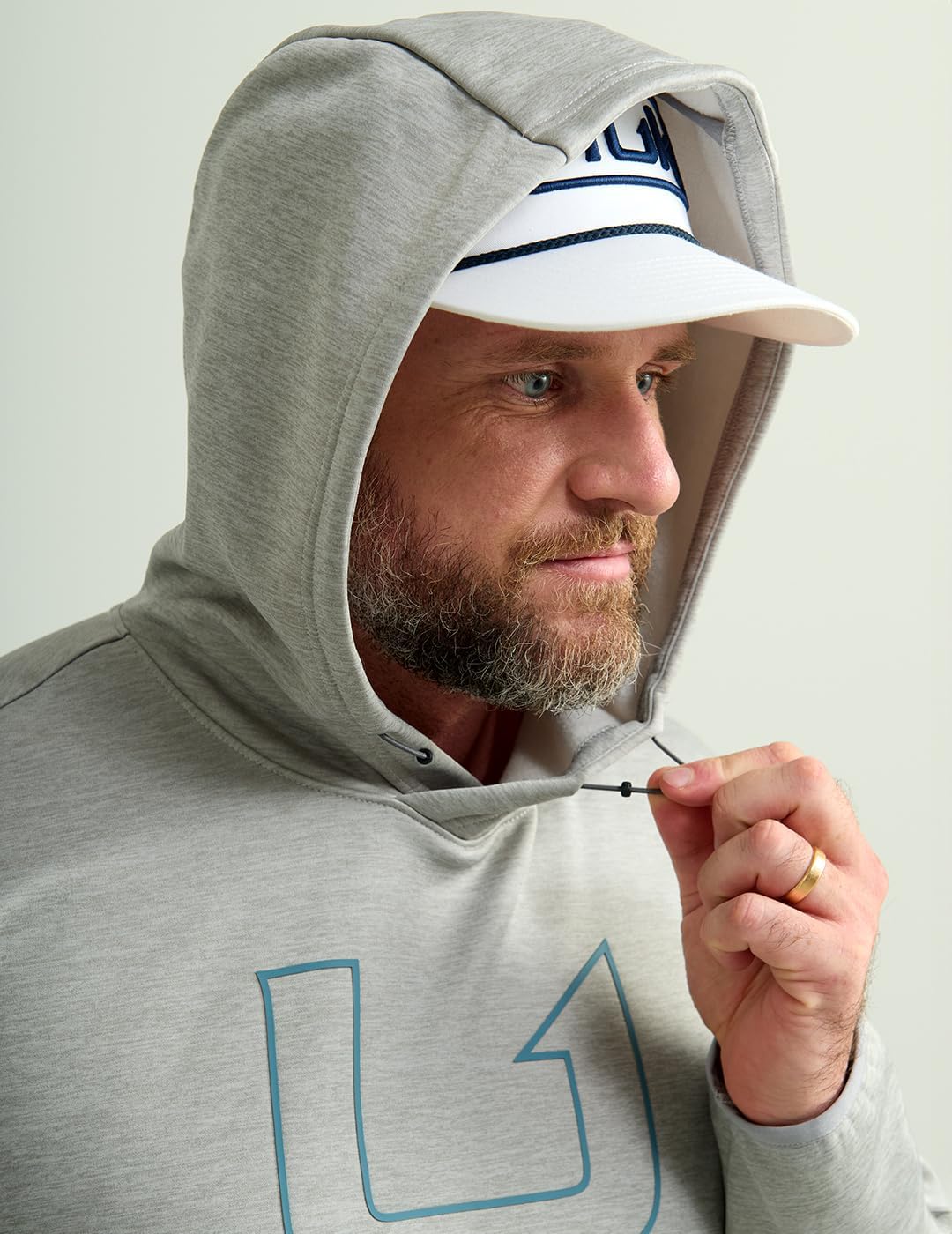 HUK mens Coldfront+ Graphic Hoodie, Performance Fishing Hoodie - Image 3