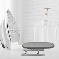 Vista 5 de Mini Ironing Board Tabletop - Portable Folding Small Ironing Board with Black Velvet Drawstring Storage Bag, Compact Travel Iron Board for Sleeves