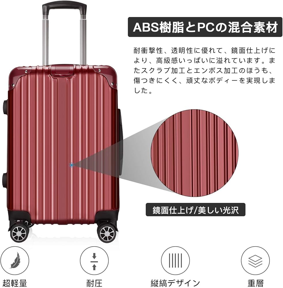 Amazon.co.jp: [VARNIC] スーツケース キャリーバッグ キャリーケース