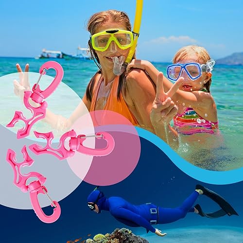 Vista 14 de Weewooday Piezas Soporte de manguera de buceo Clip de buceo Accesorios de buceo Clip de manguera doble BCD con hebilla de gancho a presión