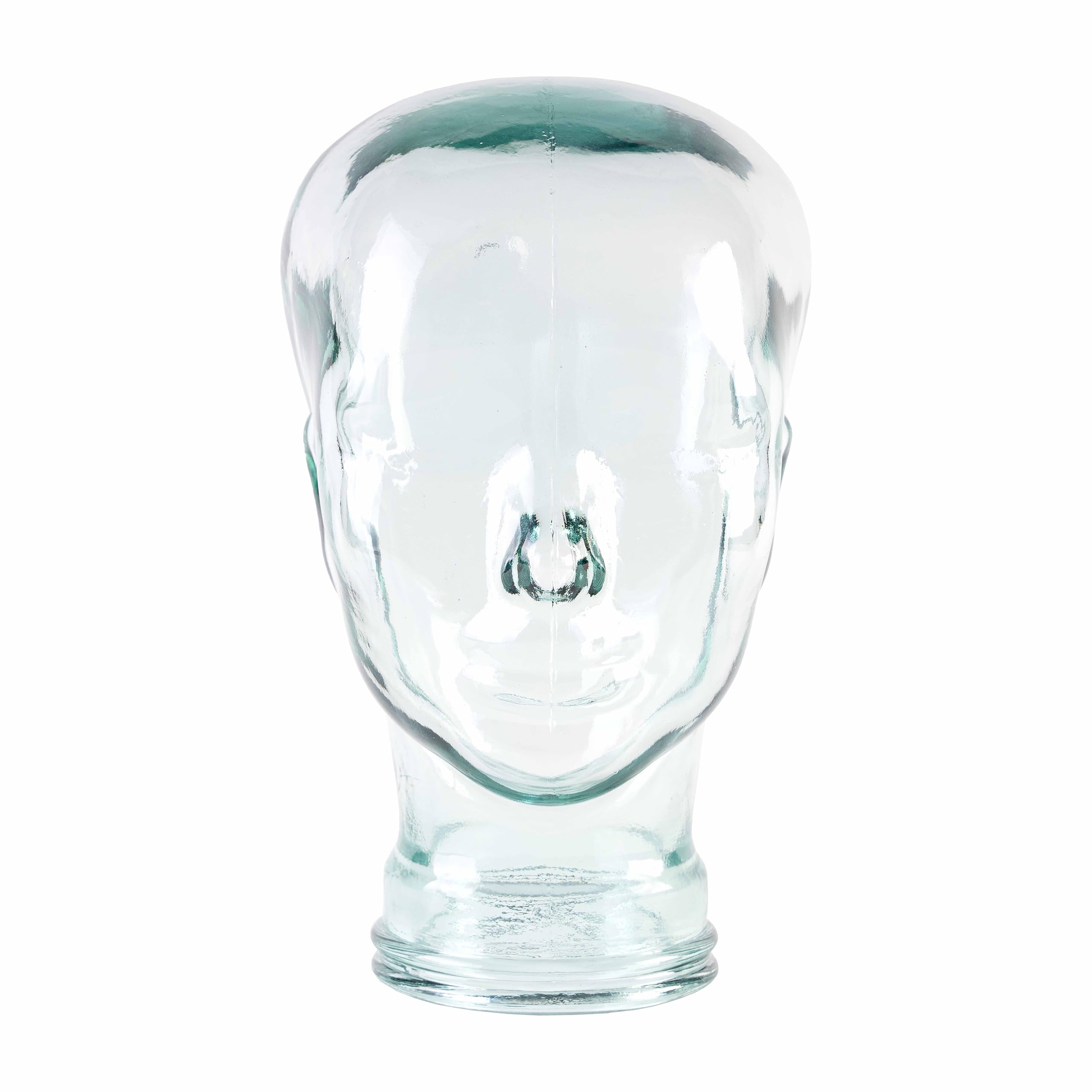 Viste-lo Decorative Mannequin Head, Head Made from Recycled Glass, Display for Glass Accessories, Hat Stand, Beanies, Helmets and More, Made from Recycled Glass. (Head)