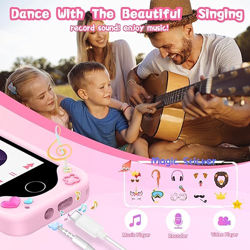 Miniatura 5 de Teléfono inteligente para niños con doble cámara, reproductor de juegos y música, teléfono celular de juguete de aprendizaje para niños, regalos