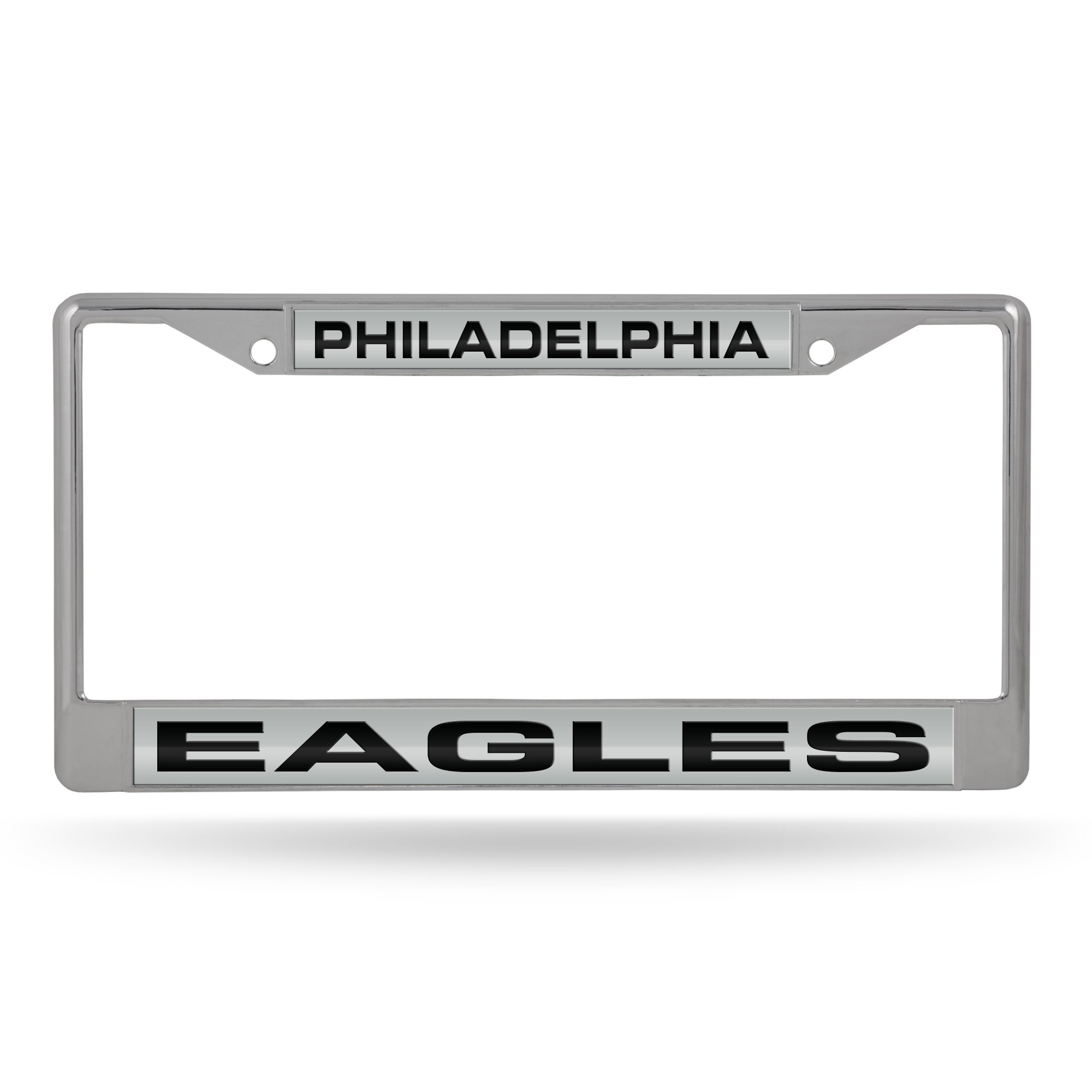 Rico Industries NFL Philadelphia Eagles Laser Cut Inlaid Standard Chrome License Plate Frame