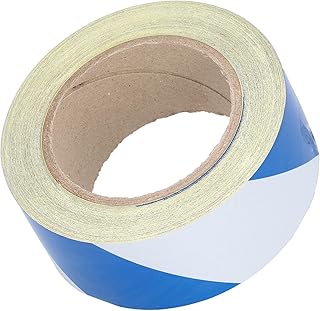 Reflective Safety Warning Tape Blue White Striped Hazard Marking Tape Safety Strips for Highways Construction Equipment