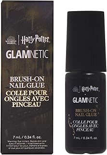Harry Potter™ x Glamnetic Super Strong Brush On Nail Glue | Brush Tip Applicator, Mess Free, Travel Friendly, Vegan | Durable & Long-Lasting | .24 fl. oz.