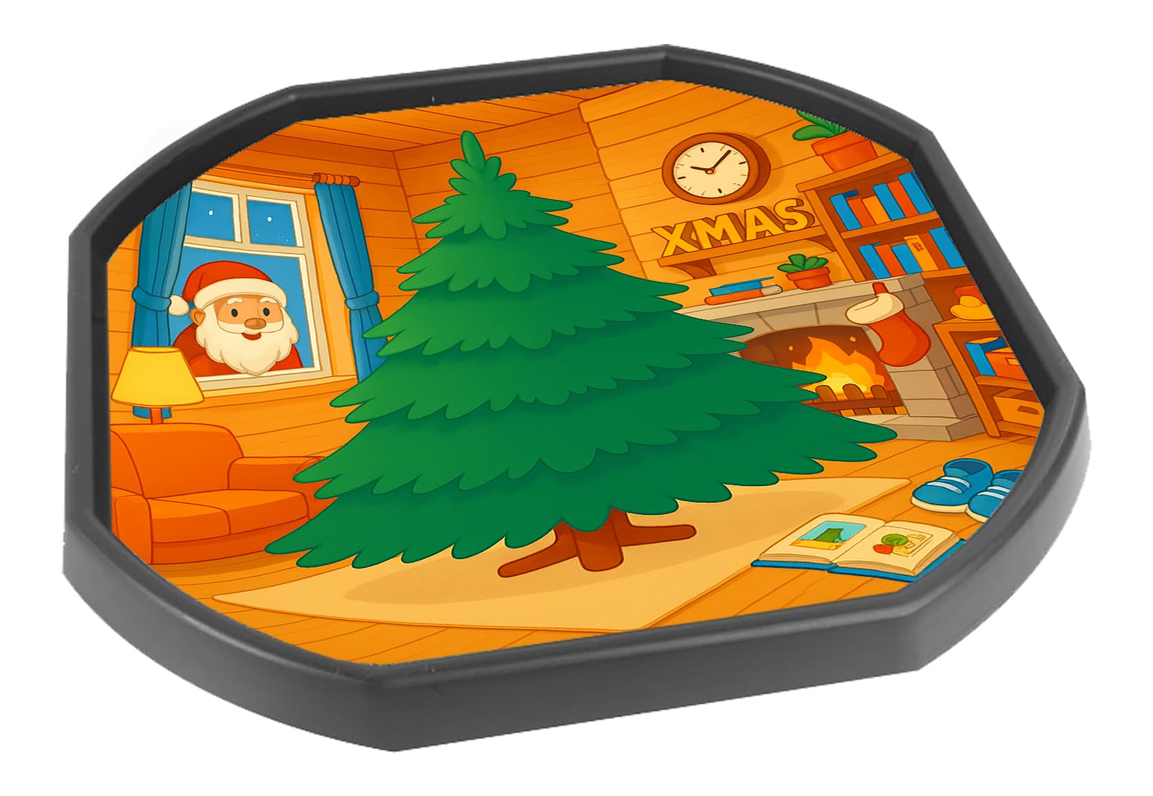 Decorate Christmas Tree Mini Tuff Tray Mat Insert, 60 x 60 cm, Ideal for Mini Tuff Spot, Tuff Tray NOT Included